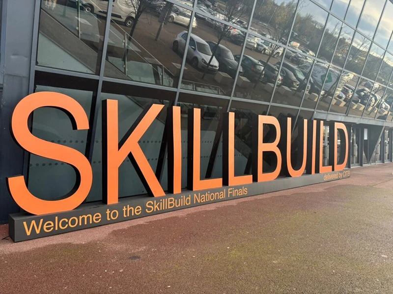 SkillBuild signage outside building