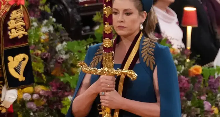 Close up on Penny Mordaunt at coronation